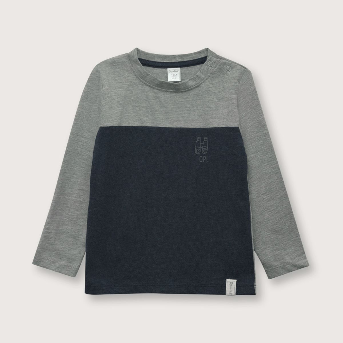 OPALINE - Polera de niño bloques de color gris (06M a 4A)