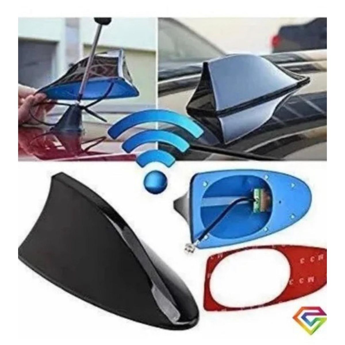 GENERICO - Antena Aleta De Tiburón Auto Am Fm