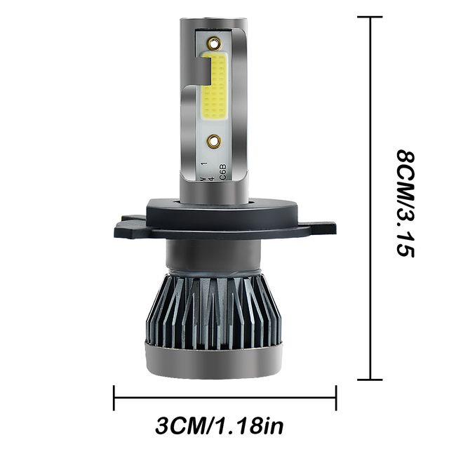 AIZO - AIZO Luz LED H4 36W 6000K COB IP68 Sin Ventilador Plata