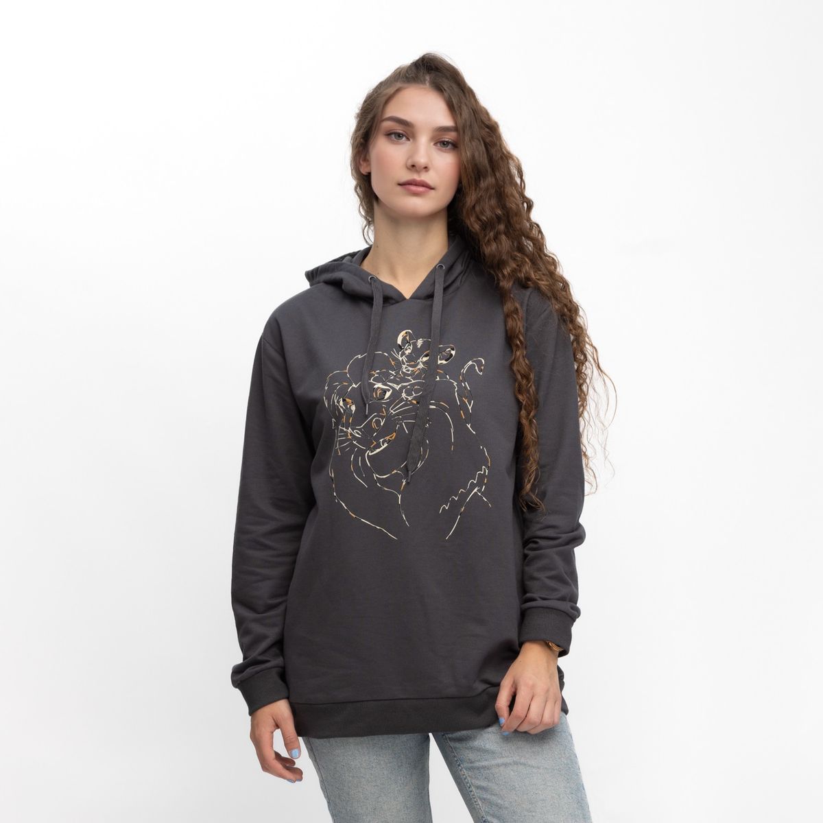 DISNEY - Poleron Cerrado Gorro Fashion Mujer Rey Leon Father Disney Clasicos