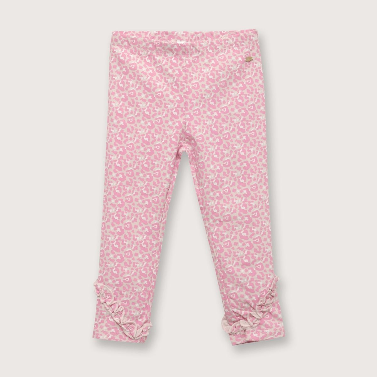 OPALINE - Calza de niña animal print rosada (6 meses a 4 años)
