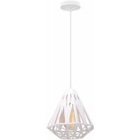 Lámpara De Techo Diseño Diamante 20cm Laton Blanco