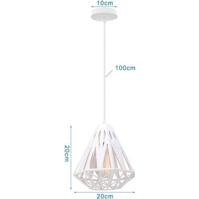 Imagen 2 del producto Lámpara De Techo Diseño Diamante 20cm Laton Blanco