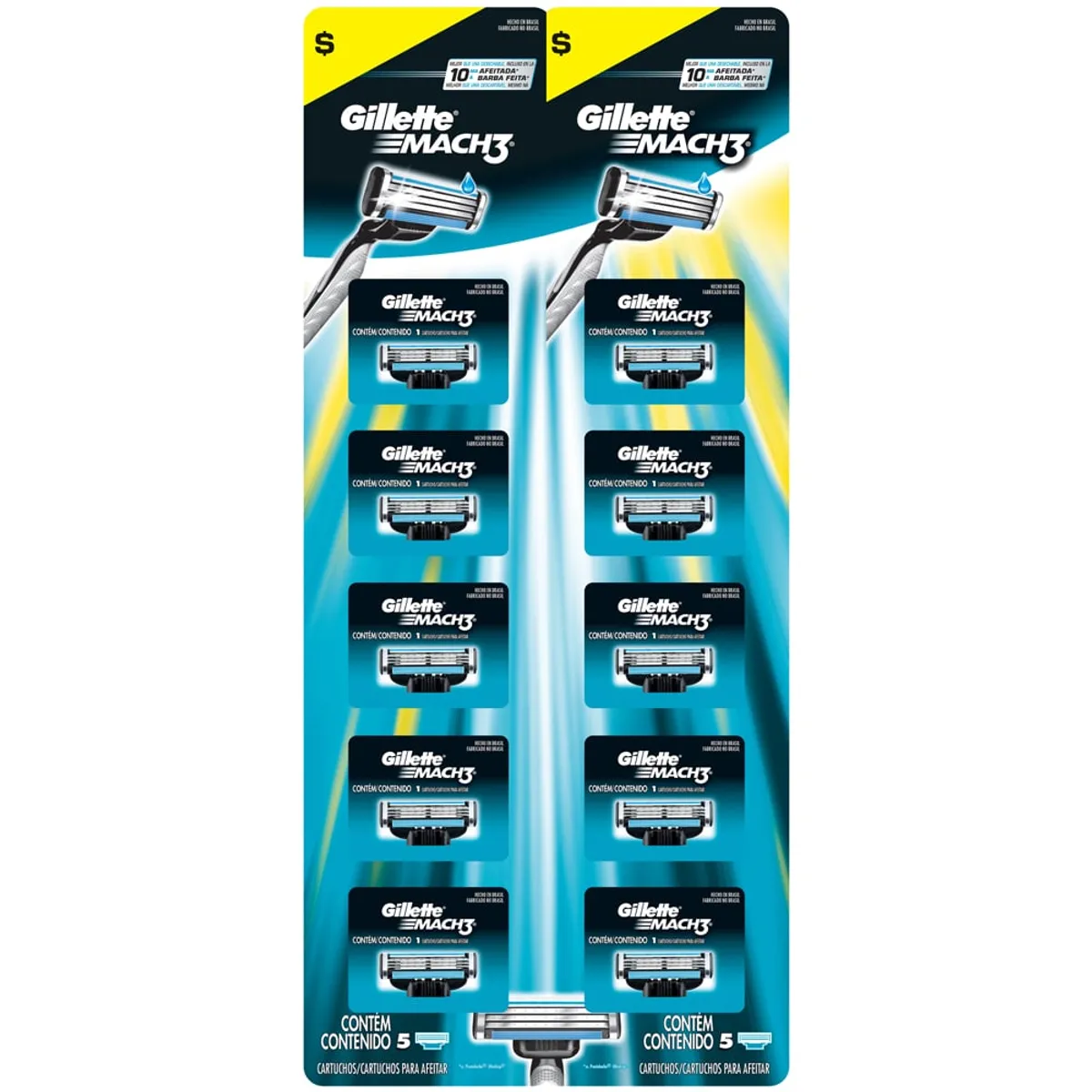 GILLETTE - Pack 10 Repuestos Gillette Mach3