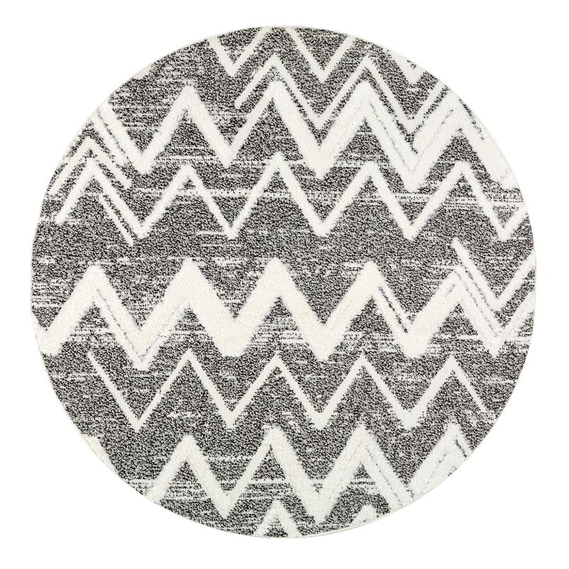 MODA ALFOMBRAS - Alfombra Redonda Palafito Gris 160 x 160 cm