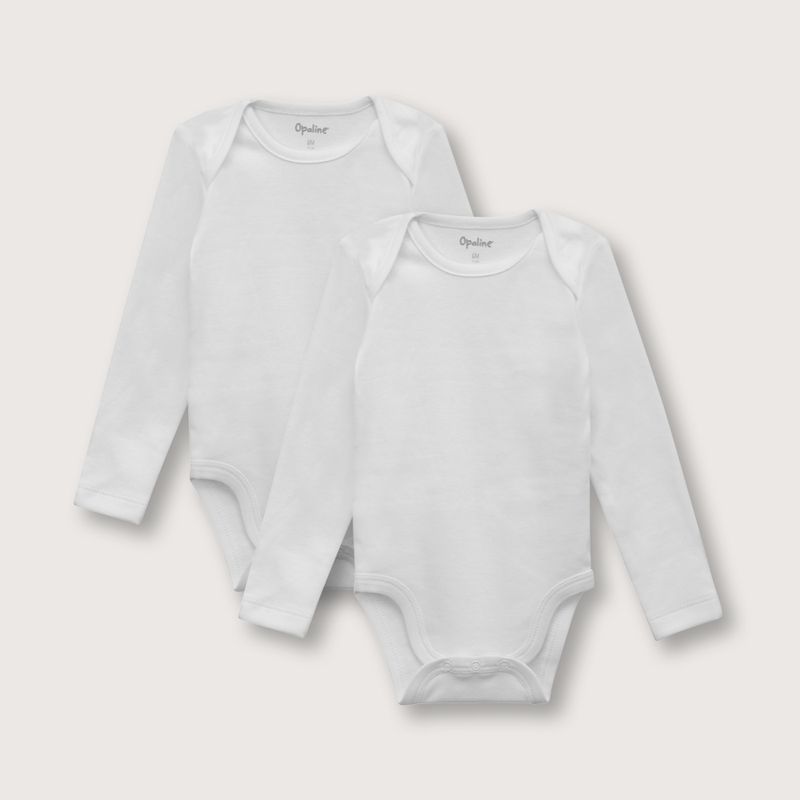 OPALINE - Body americano pack de 2 blanco (prematuro a 2 años)