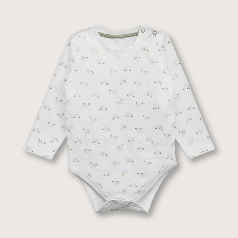 OPALINE - Body de bebé niño zorros blanco (recién nacido a 9 meses)