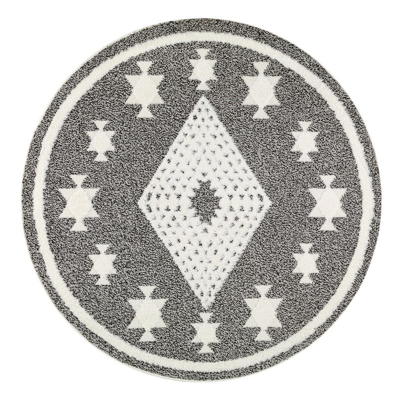MODA ALFOMBRAS - Alfombra Redonda Palafito Gris 240 x 240 cm