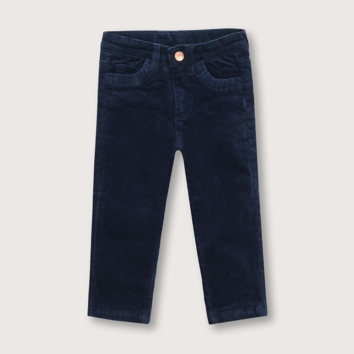 OPALINE - Pantalón de pana para niña azul (6 meses a 4 años)