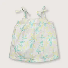 OPALINE - Blusa de niña cinta en tirantes rosada (recién nacido a 9 meses)