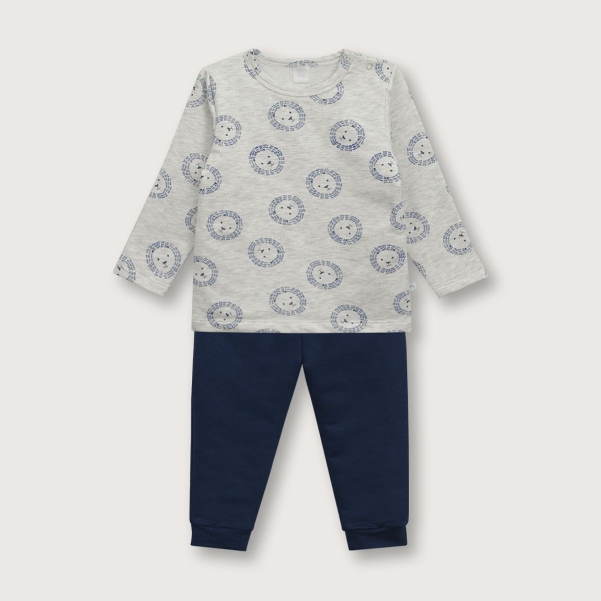 OPALINE - Pijama de niño león azul (6 meses a 4 años)