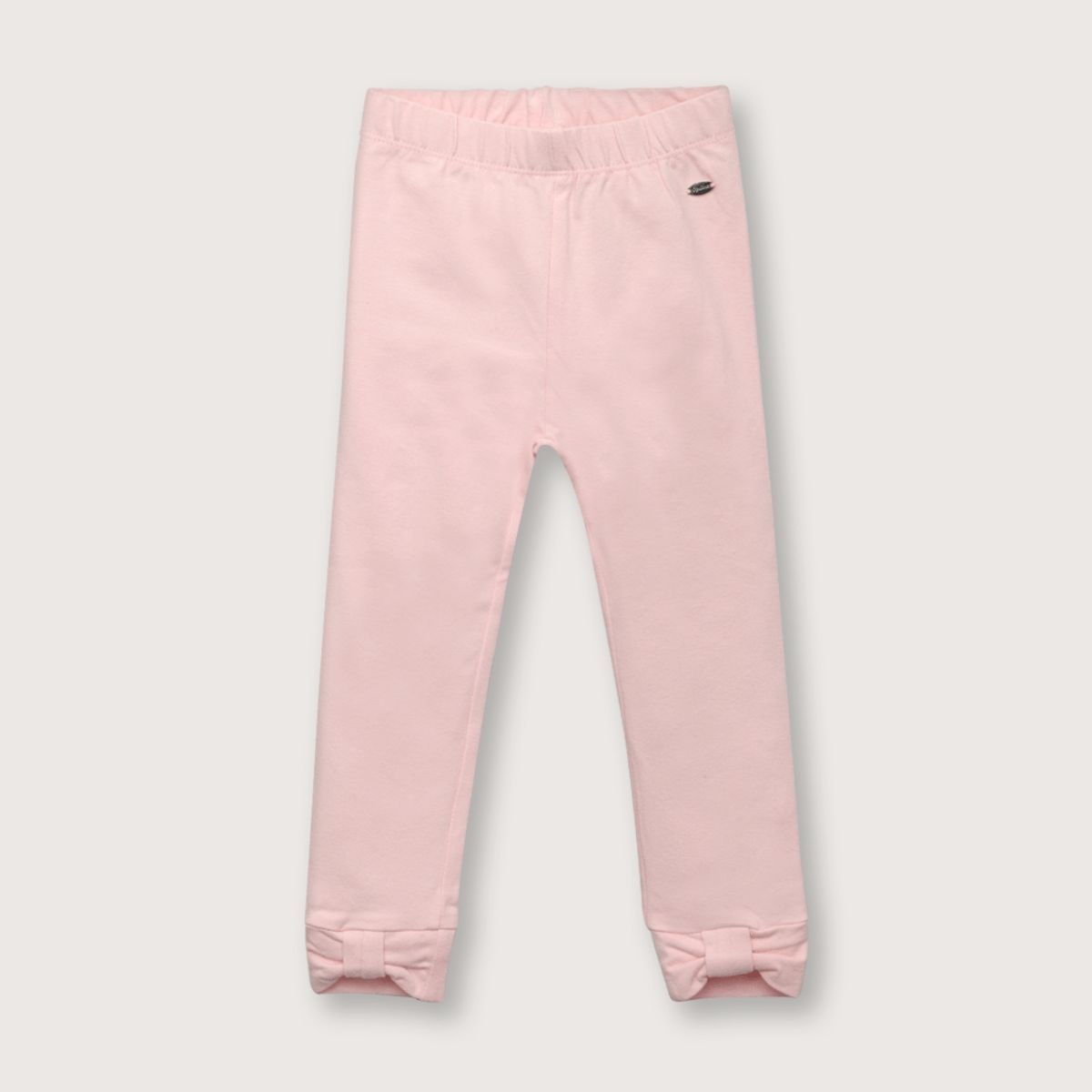 OPALINE - Calza de niña con moño rosada (6 meses a 4 años)