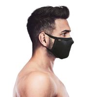 Mascara Deportiva Filtrante Lavable Fu+ - Negra M/l