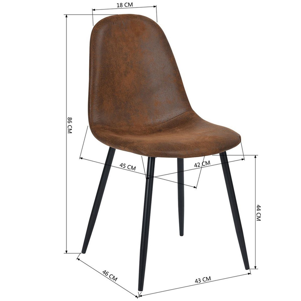 NOVAHUS - PACK 4 SILLA COMEDOR CHARLESTON