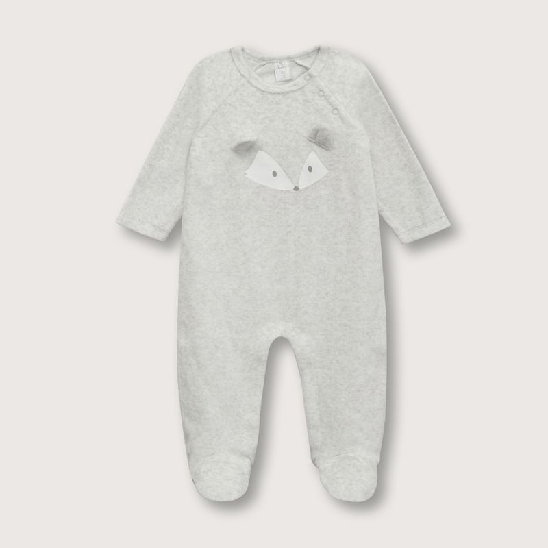 OPALINE - Osito de bebé niño zorro gris (recién nacido a 9 meses)