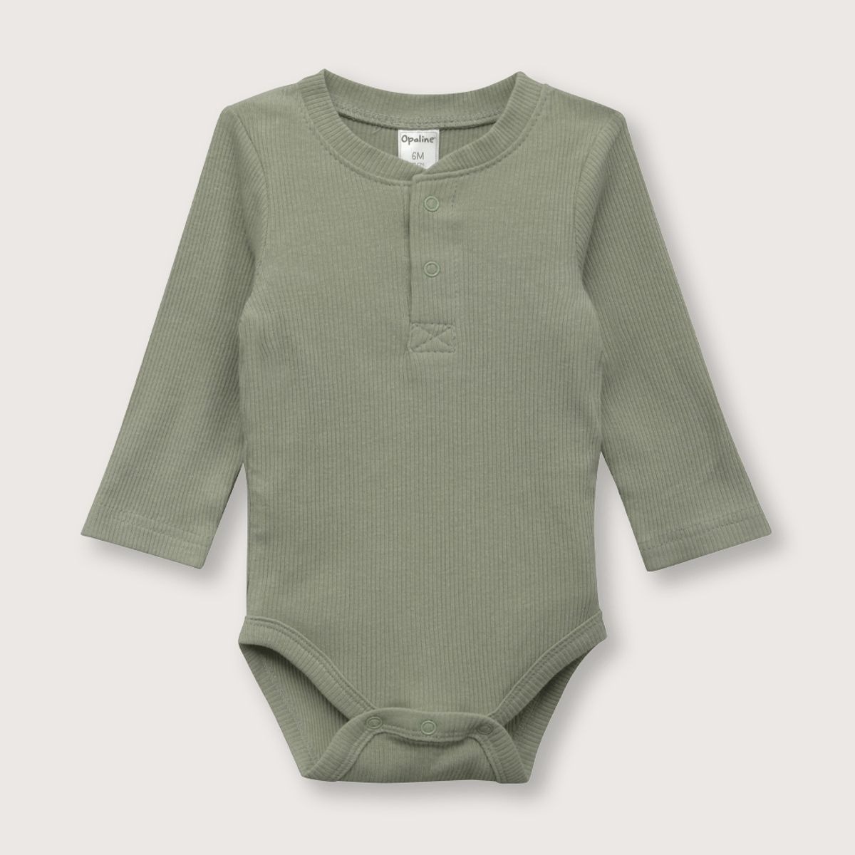 OPALINE - Body orgánico oliva (recién nacido a 9 meses)