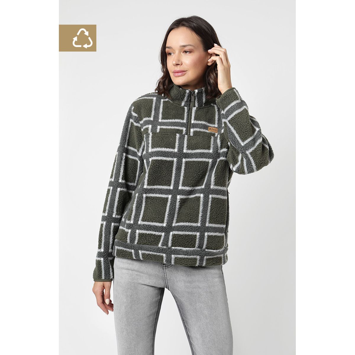 FROENS - Polar mujer Print verde