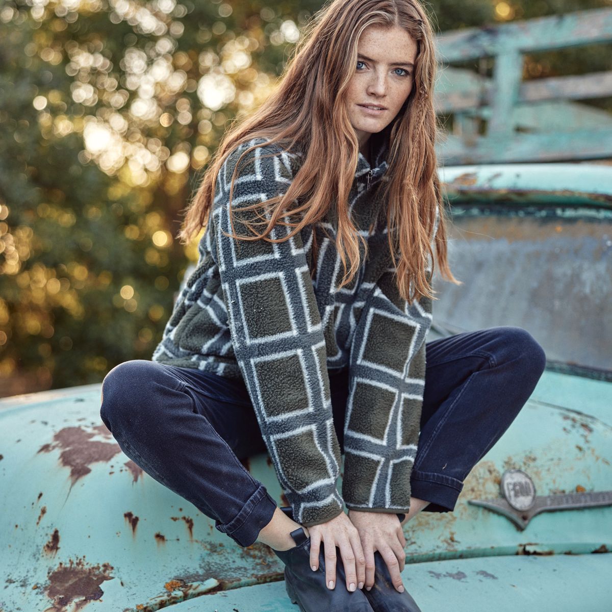 FROENS - Polar mujer Print verde