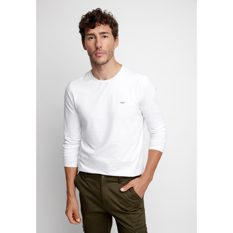 FEROUCH - Polera Básica Manga Larga Blanco Ferouch
