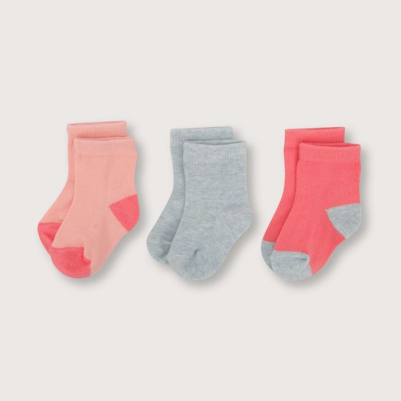OPALINE - Calcetines de niña largo rosado (6 meses a 6 años)