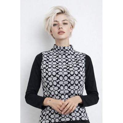 Imagen 1 del producto Polera Bicolor Estampada