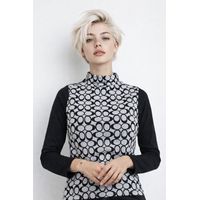 Polera Bicolor Estampada