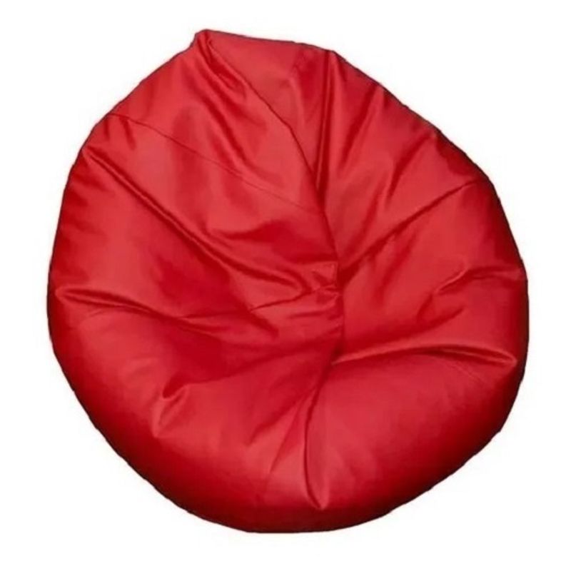 REHUCE - Puff eco cuero premium tamaño XL Rojo
