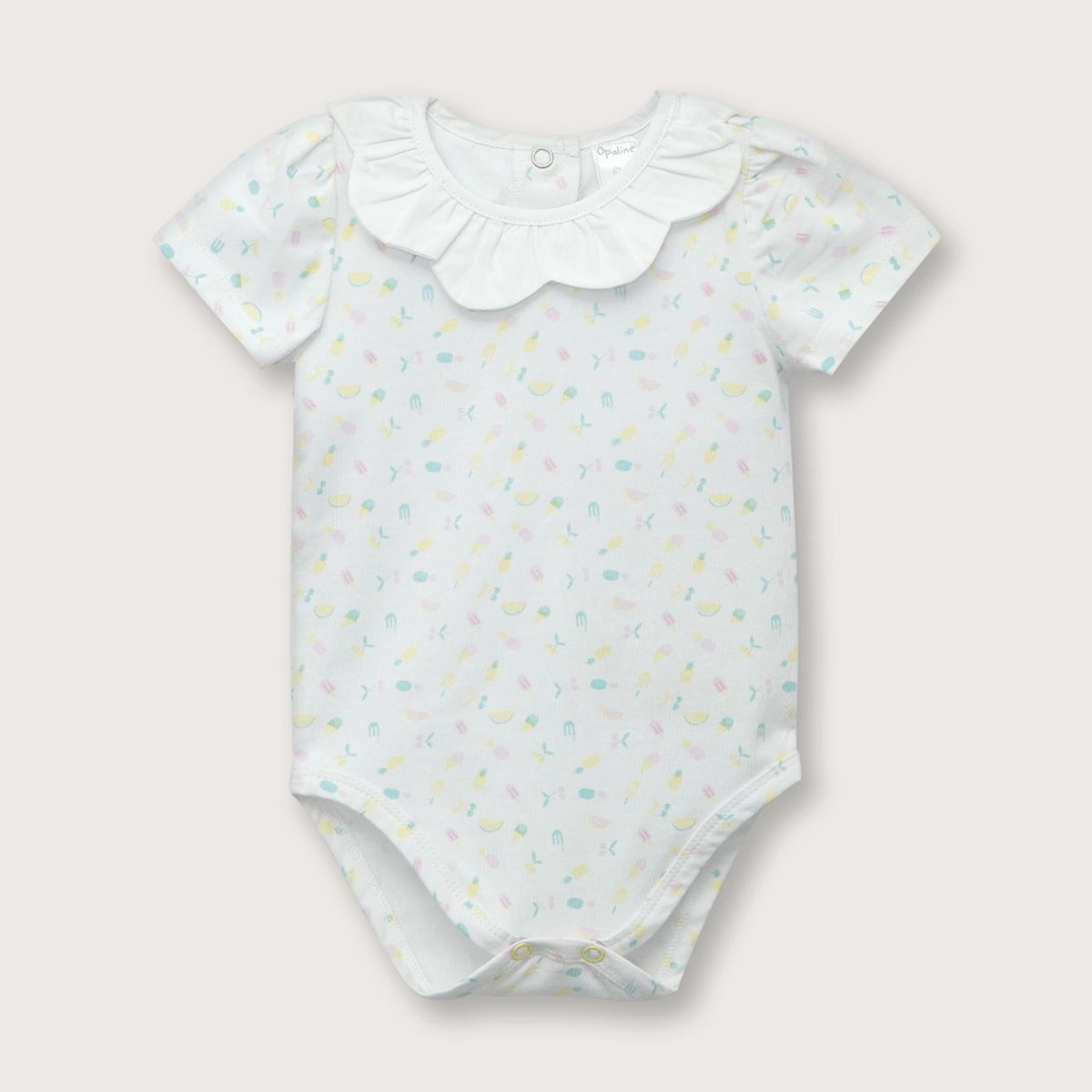 OPALINE - Body de niña manga corta blanco (recién nacido a 9 meses)