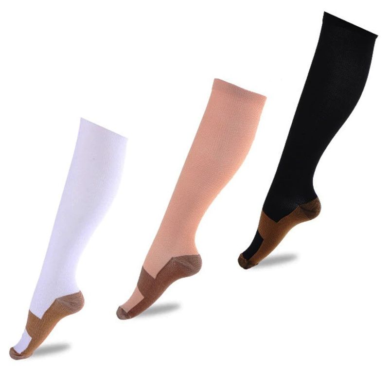 GENERICO - 3 Pares de Calcetines Medias Compresion Gruaduada Con Fibra De Cobre