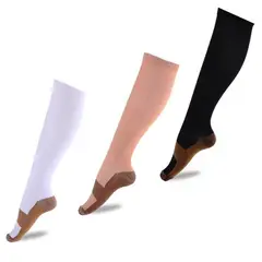 GENERICO - 3 Pares de Calcetines Medias Compresion Gruaduada Con Fibra De Cobre