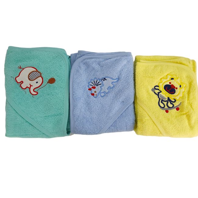 AGW - Pack 2 Toallas Bebe Niño Con Capucha 100% Algodon