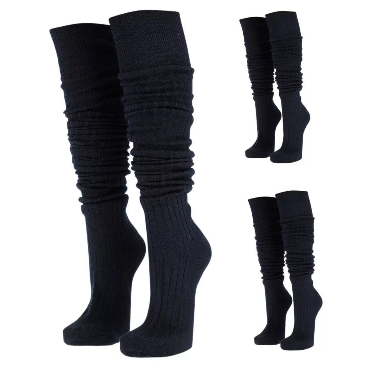 AGW - Pack 3 Calcetines Bucaneras Algodon Escolar Extra Larga