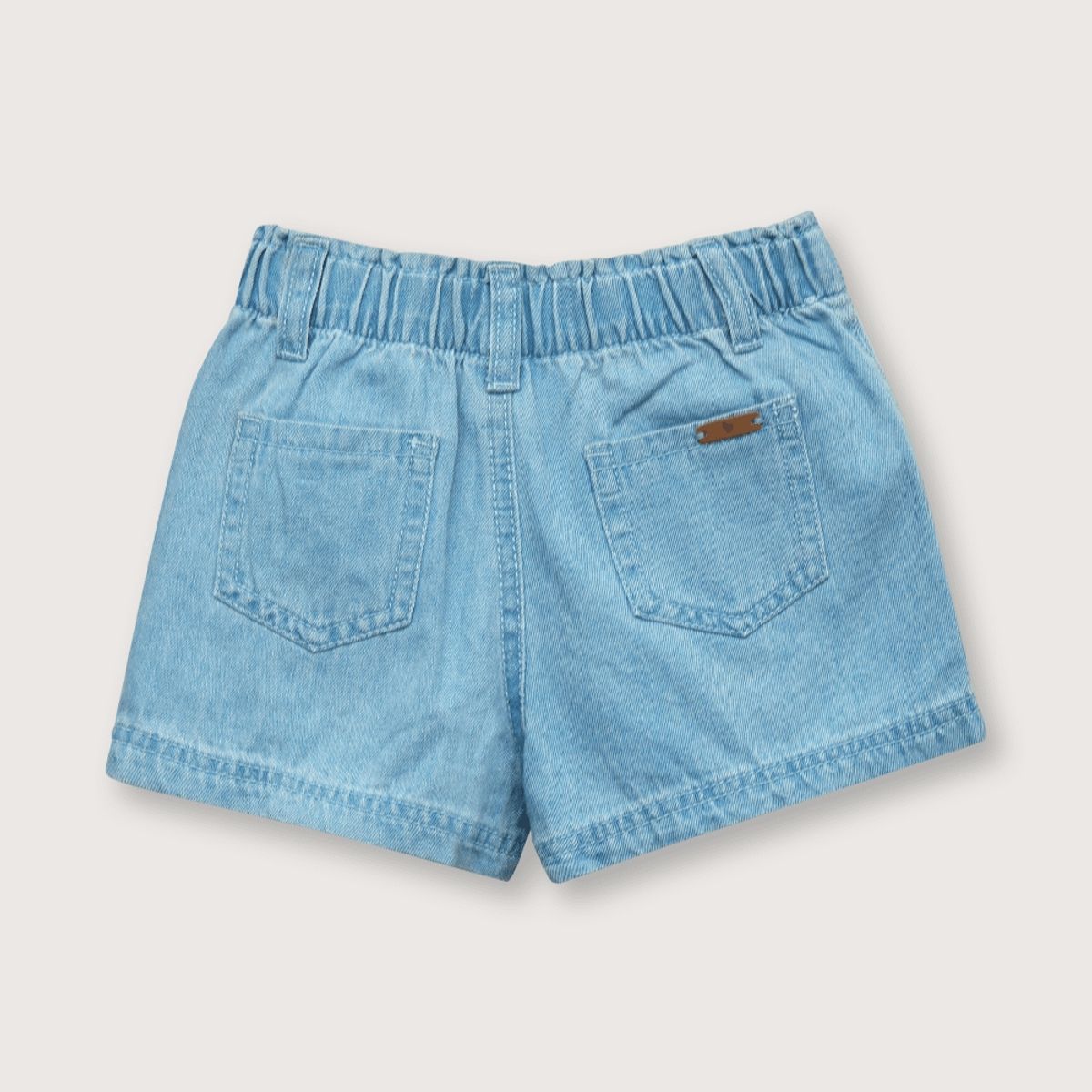 OPALINE - Short de niña cintura elástica Denim (6 meses a 4 años)