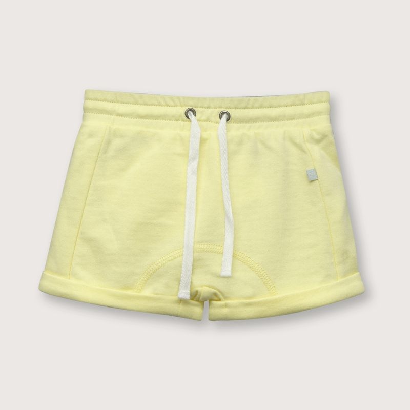 OPALINE - Short de niño cintura elástica amarillo (recién nacido a 9 meses)