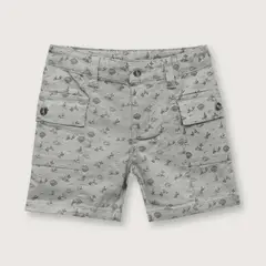 OPALINE - Bermuda de niño full print gris (6 meses a 4 años)