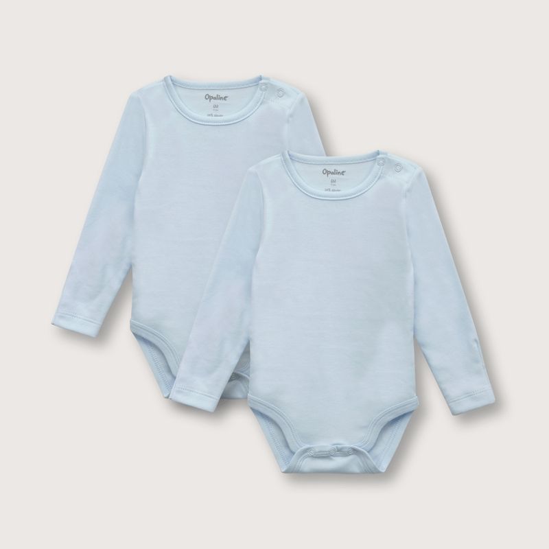 OPALINE - Body de bebé niño pack de 2 bodies (prematuro a 2 años)