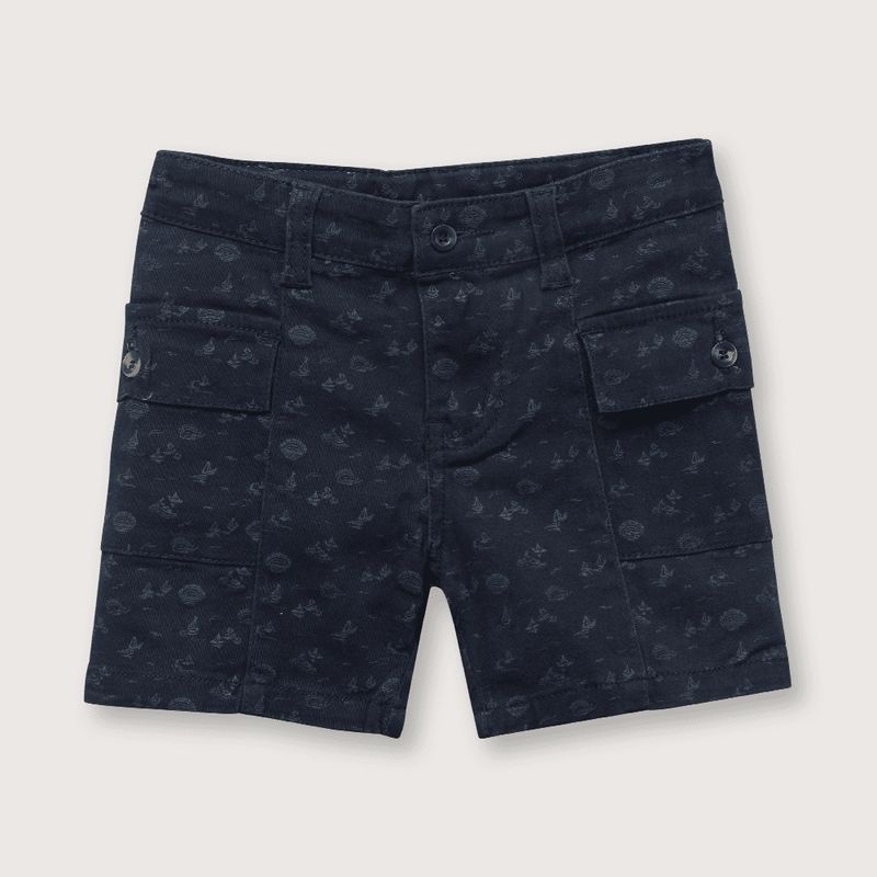 OPALINE - Bermuda de niño navy (6 meses a 4 años)