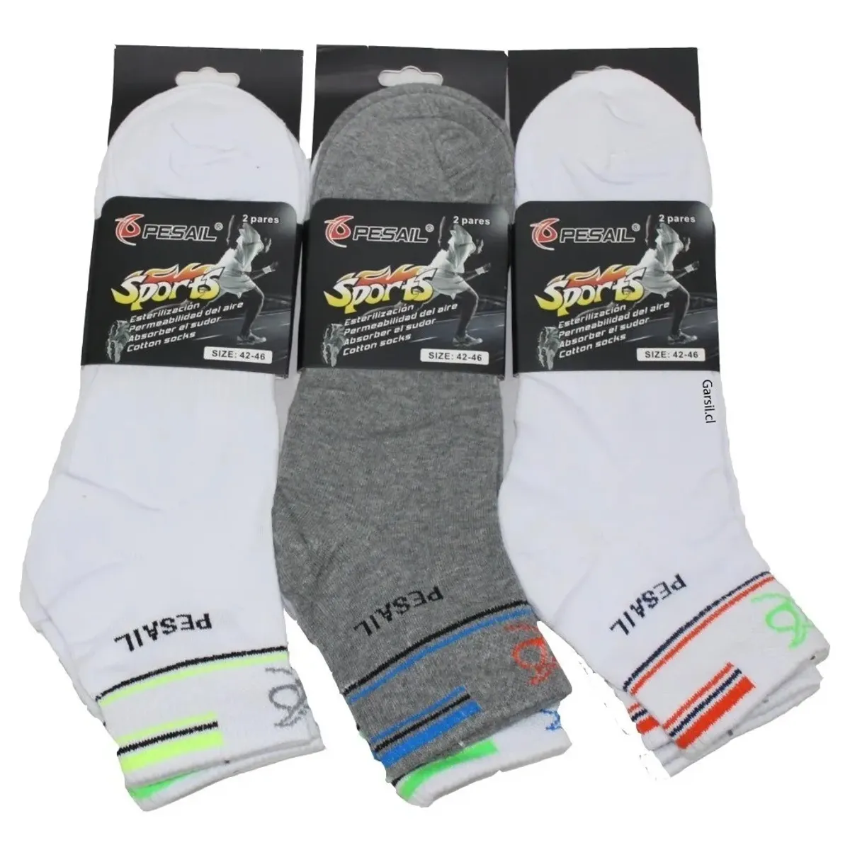 GARSIL - 12 Pares Calcetines - Calcetas Deportivas Para Hombre De Algodón