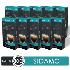 CAFFESSO - 100 Cápsulas Sidamo Etiopía - Intensidad 10 para Nespresso
