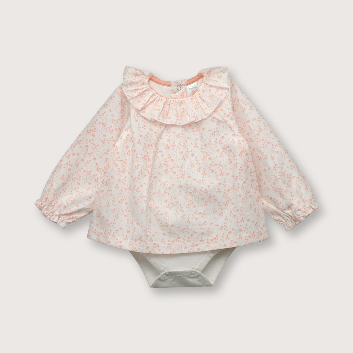 OPALINE - Body de niña flores rosado (RN a 09M)