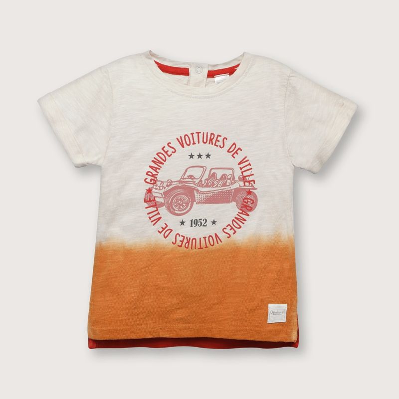 OPALINE - Polera de niño degradé damasco (6 meses a 4 años)