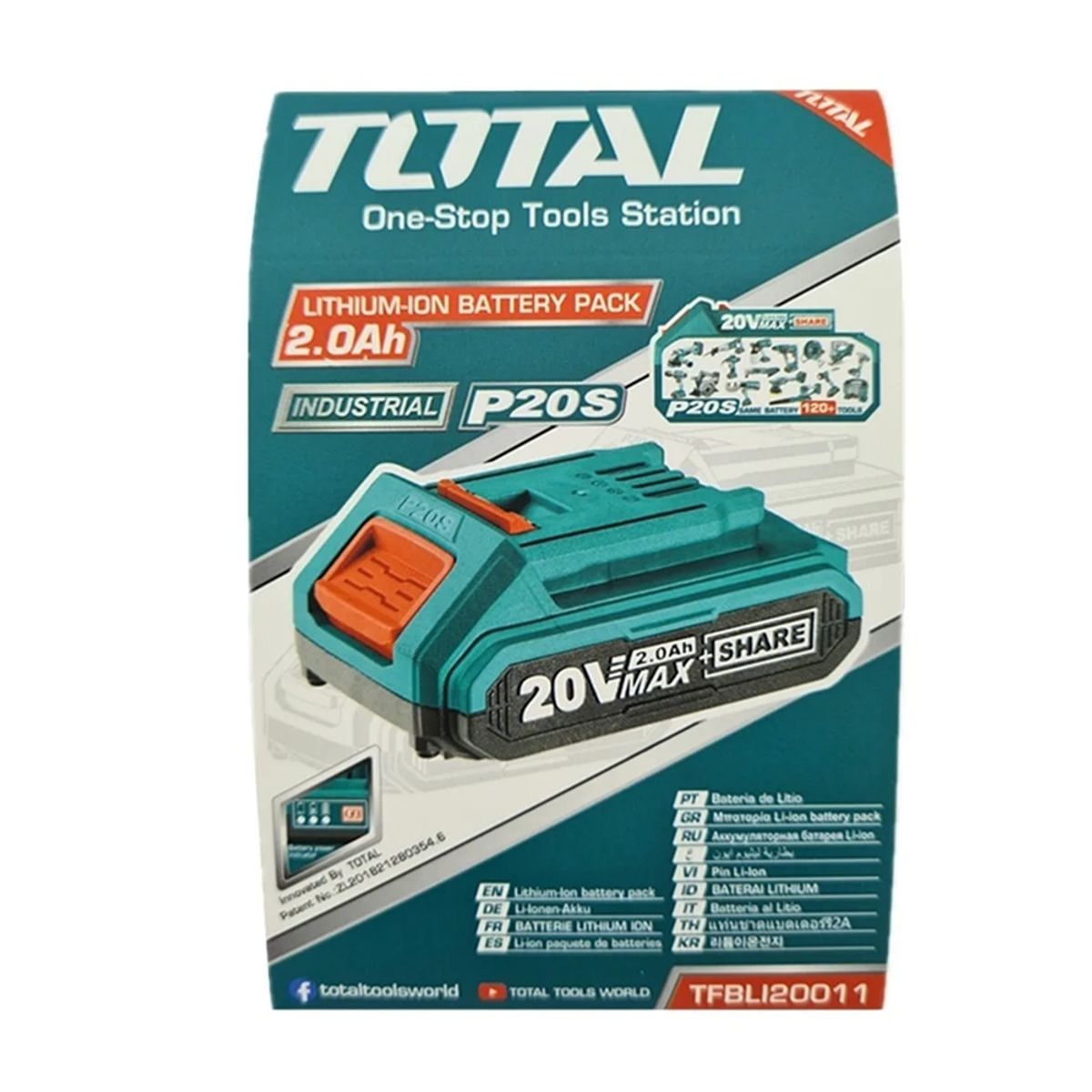 TOTAL TOOLS - Batería Litio-ion 20v 2ah