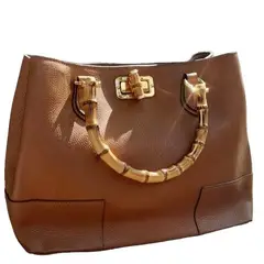 PIERA MARASSI - Cartera cuero natural Bambo