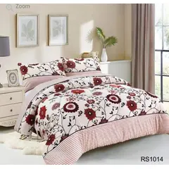 GENERICO - Cubrecama de Invierno Plush con Chiporro 2 Plaza Beige con Flores