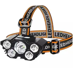 GENERICO - Linterna Frontal Recargable 5 Led IRM Premium