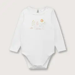 OPALINE - Body de bebé niña blanco (recién nacido a 9 meses)