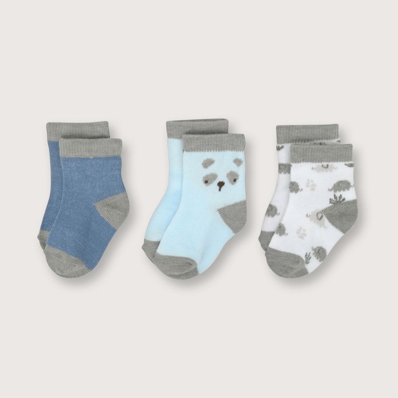 OPALINE - Pack calcetines de niña celeste (0M a 09M)
