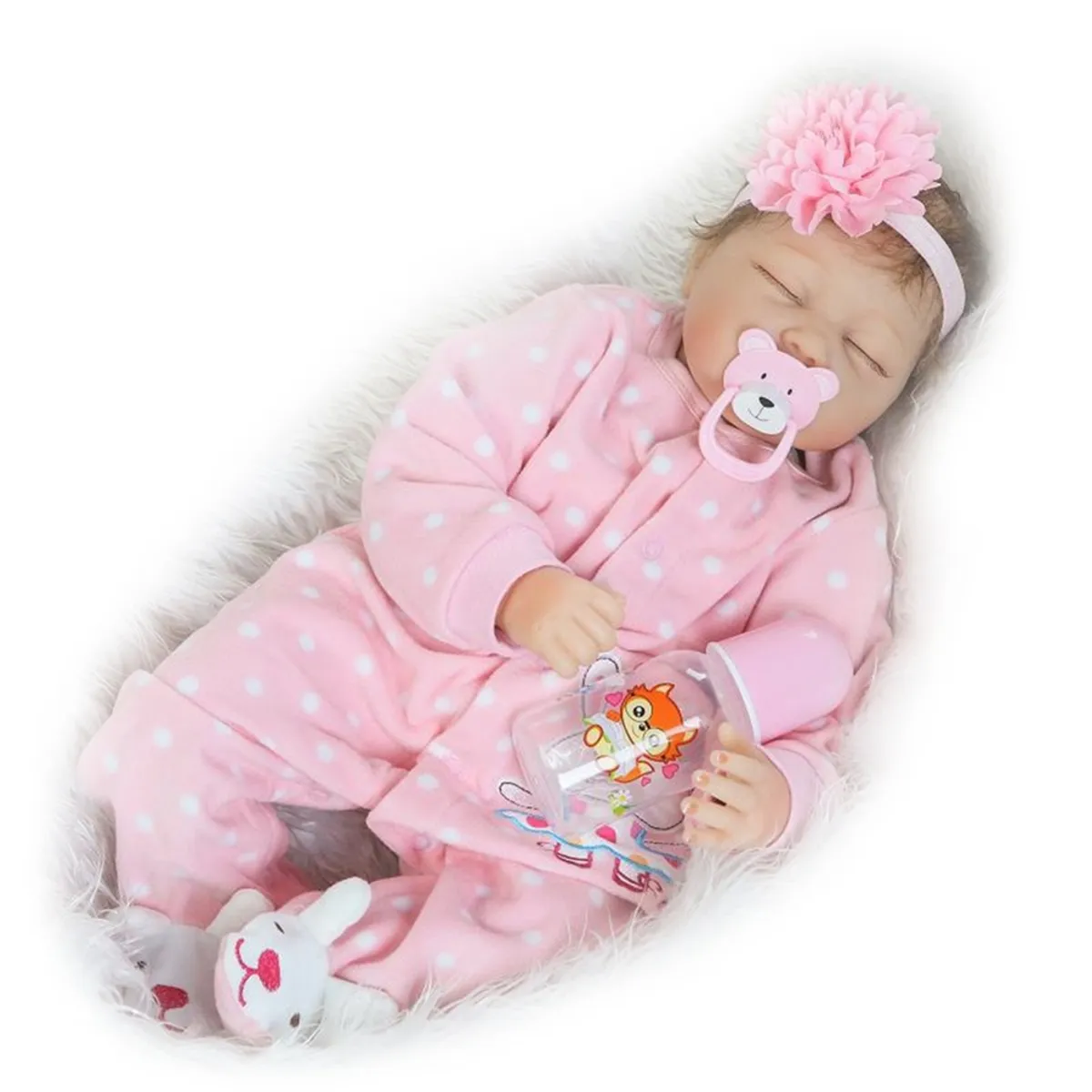 LIANYUN - Muñeca bebe reborn vinilo de silicona juguetes para 55cm