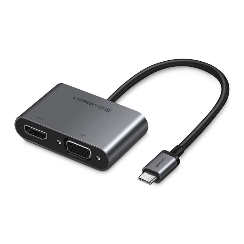 UGREEN - Adaptador USB-C a HDMI+VGA con PD UGREEN