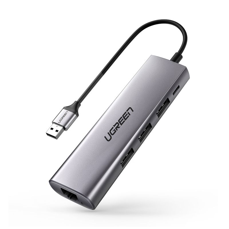 UGREEN - HUB USB-A 3.0 a puerto RJ45 Gigabit + 3 USB-A 3.0 UGREEN
